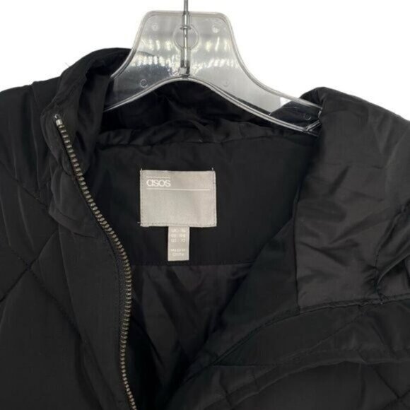 Asos Womens Black Puffer Coat Jacket Outdoor Winter - Picture 9 of 13